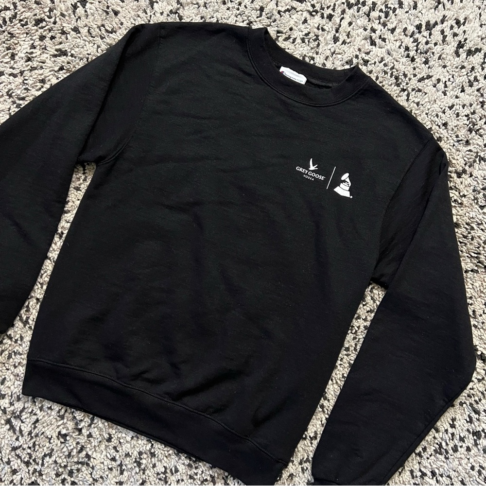 Champion Grey Goose x Grammys Black Crewneck Sweatshirt Men’s Size Small - Picture 2 of 12